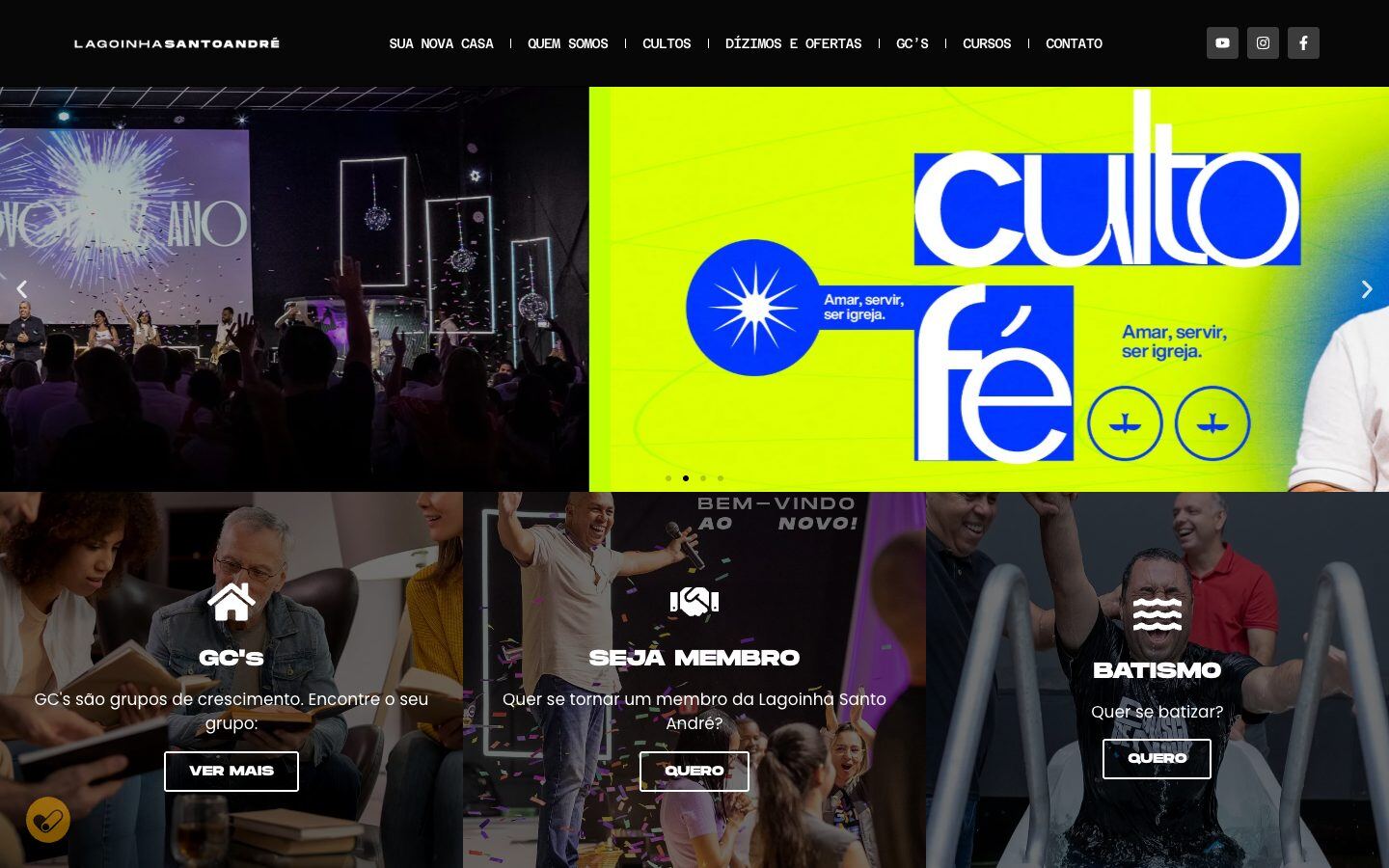 Lagoinha Santo André: Site para igreja